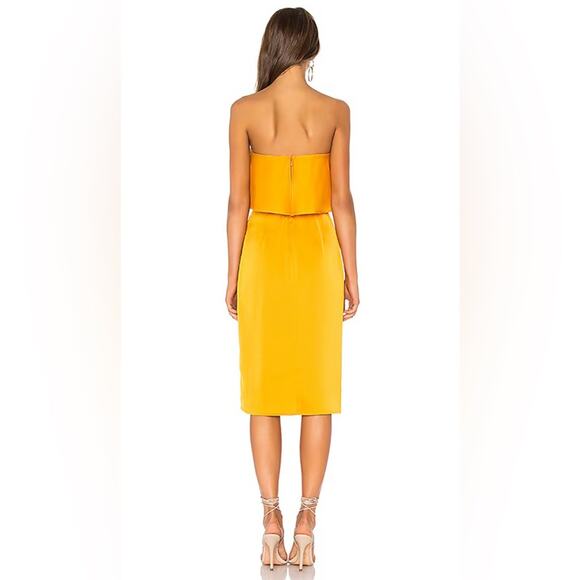 Lovers + Friends Strapless Midi Dress in Marigold - Picture 4 of 6